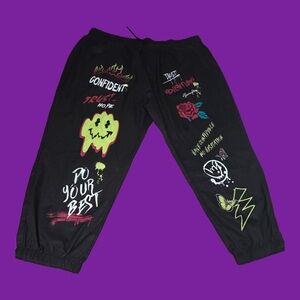 Manfinity Men Plus Expression & Slogan Graphic Drawstring Joggers